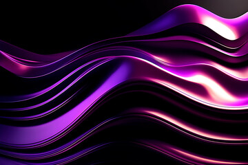 Wavy and elegant purple shape in 3d style background. 