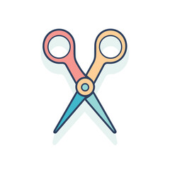Vector of a pair of scissors on a clean white background