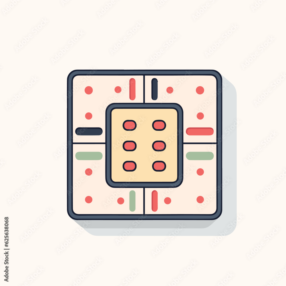 Poster vector of a flat icon representing a memory chip