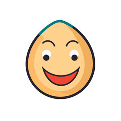 Vector of a smiling orange on a flat surface