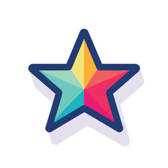 Obraz premium Vector of a vibrant star against a clean white backdrop