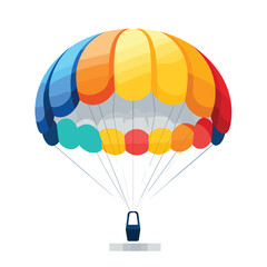 Obraz premium Vector of a vibrant parachute soaring through the sky