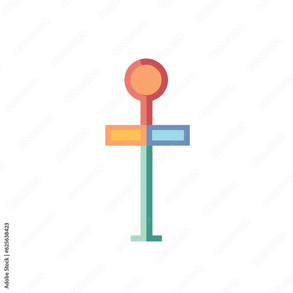 Poster vector of a simple cross on a plain white background