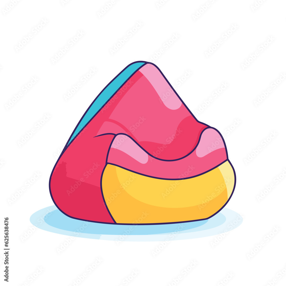 Poster vector of a colorful object resting on a clean, white background