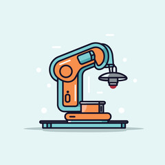 Flat vector icon a flat vector icon of a microscope with a light on top