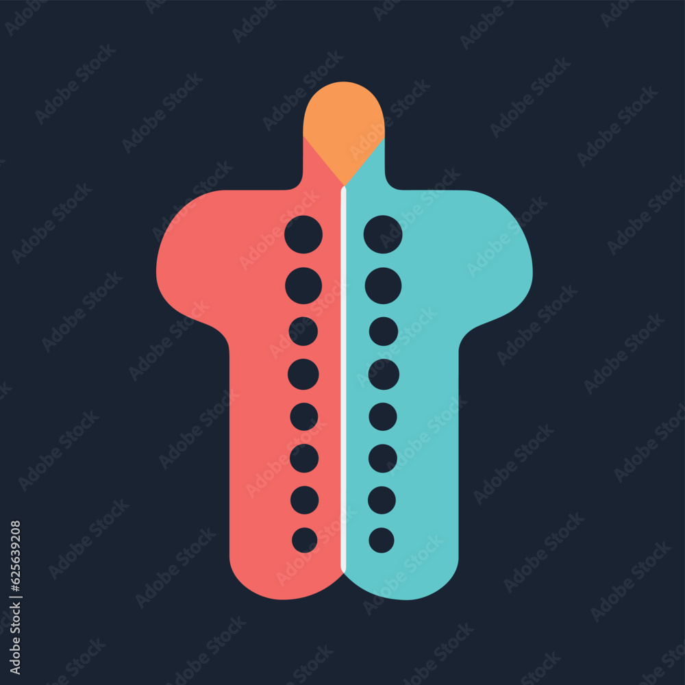 Poster flat vector icon a colorful vector button with a layered design