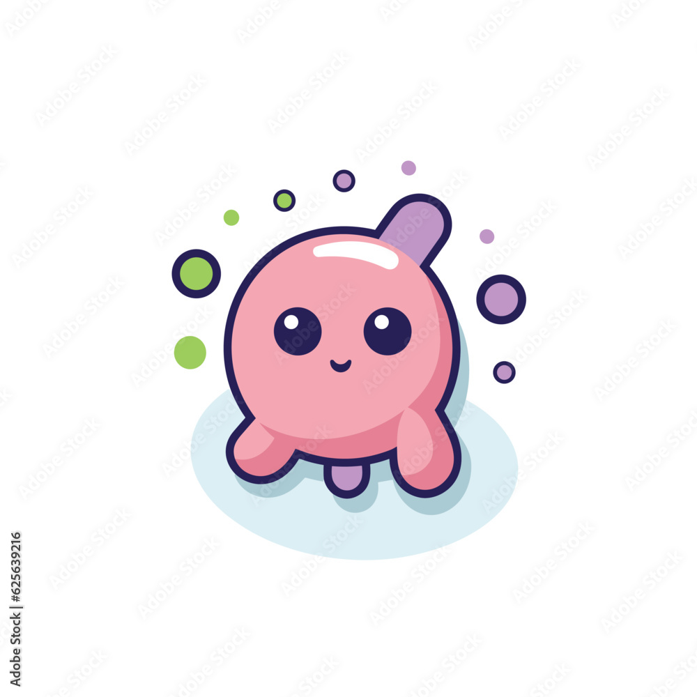 Poster flat vector icon a cheerful and vibrant flat icon featuring a smiling face on a colorful square