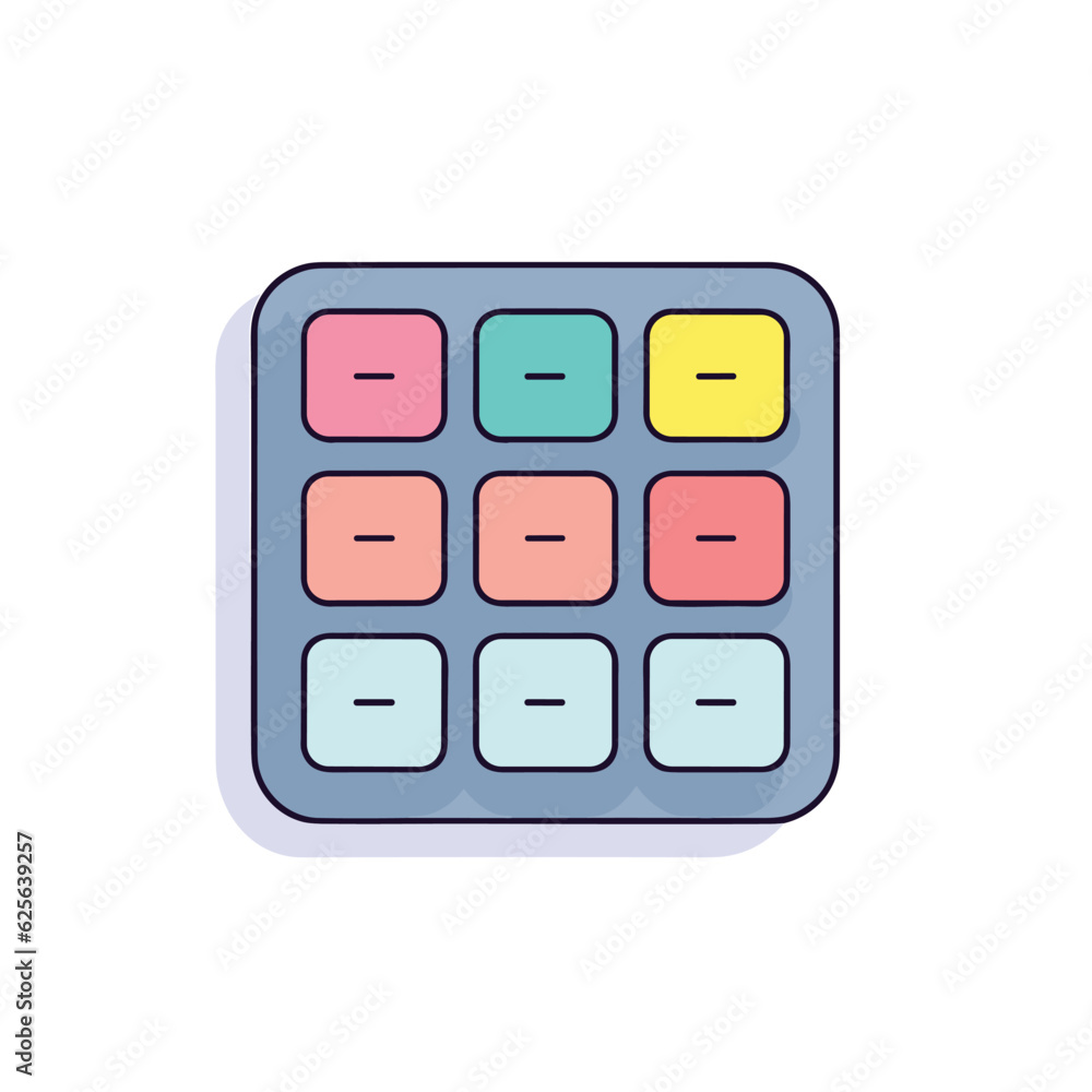 Poster flat vector icon a flat vector icon of a phone with a clickable button