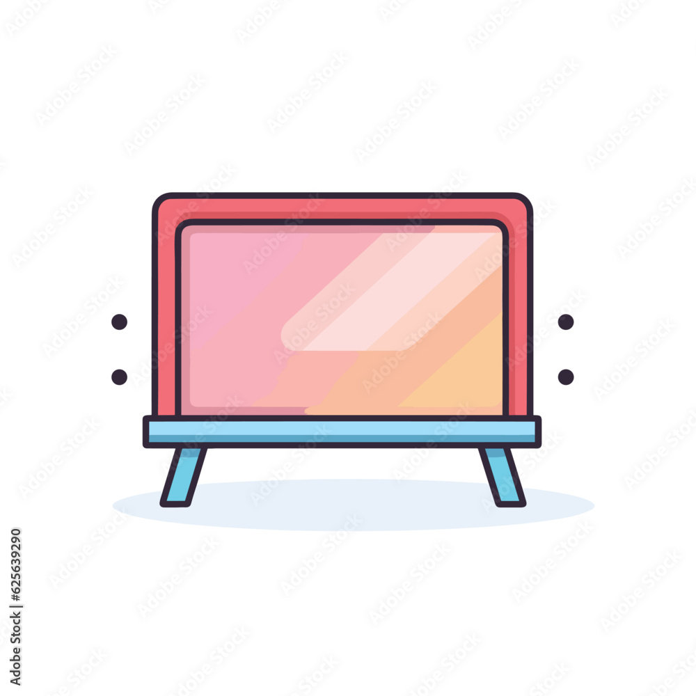 Poster flat vector icon a flat vector icon of a notebook with a pen on top