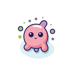 Flat vector icon a cheerful and vibrant flat icon featuring a smiling face on a colorful square