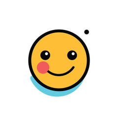 Flat vector icon a flat vector icon of a pink and blue skull on a square background