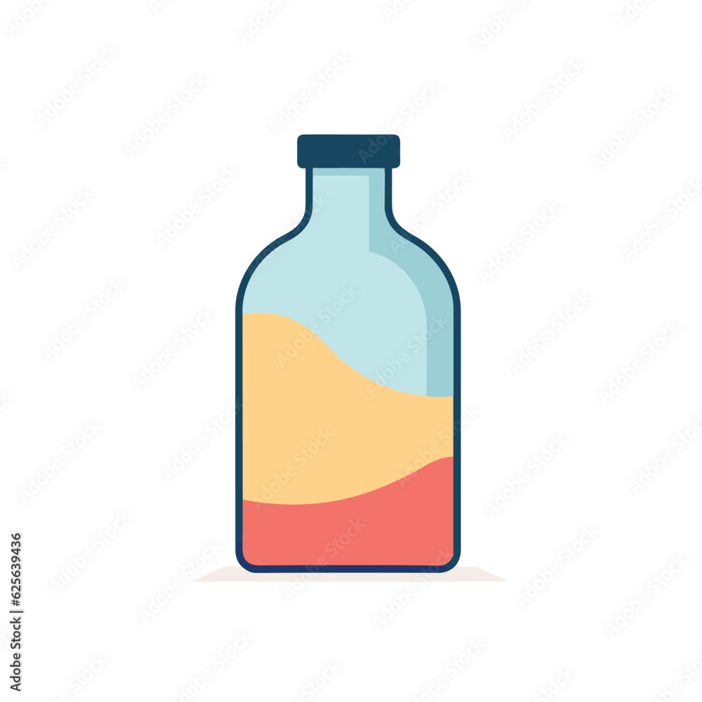 Poster flat vector icon a man face displayed on a phone screen