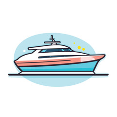 Naklejka premium boat flat icon