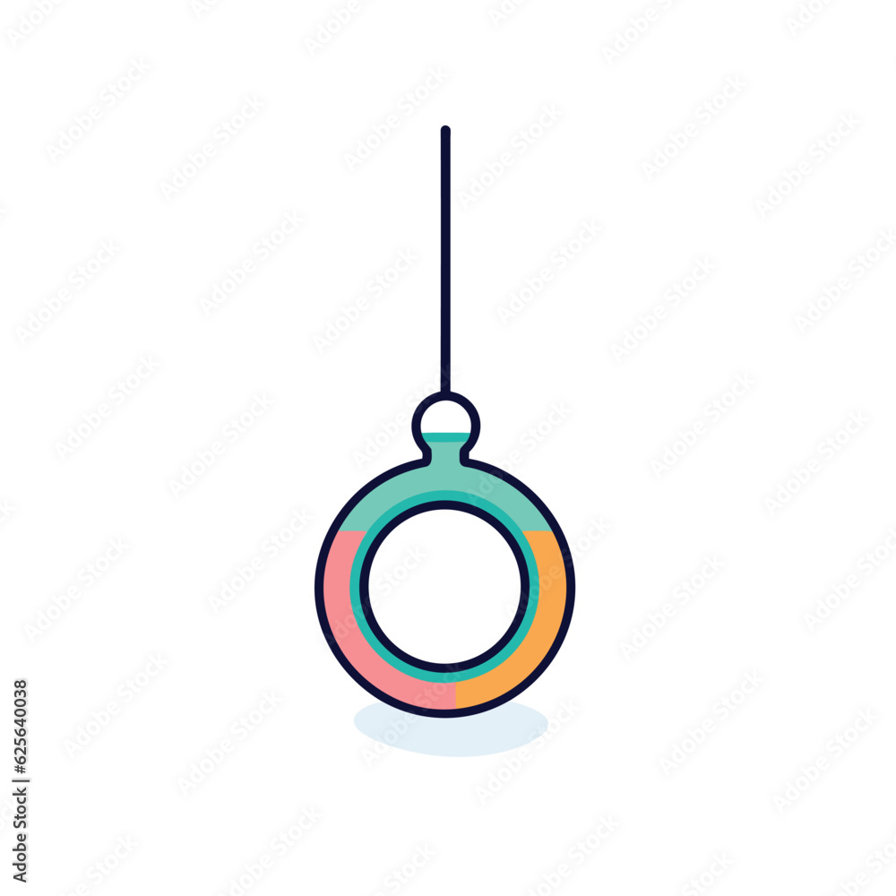 Poster vector flat icon of a simple vector icon of a hanging circular object