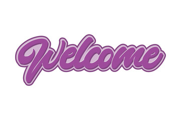Welcome lettering. Vector calligraphy.