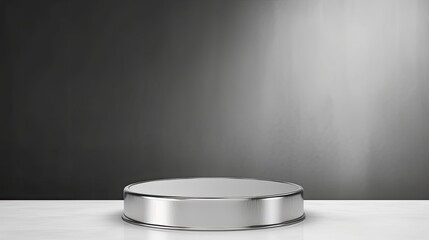 3D rendering of a black pedestal on a white background