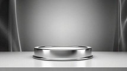 Podium on a gray background. 3d rendering, 3d illustration