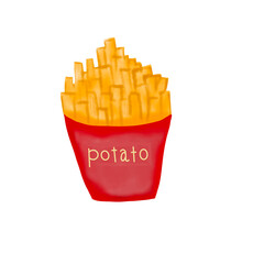 french fries illustration