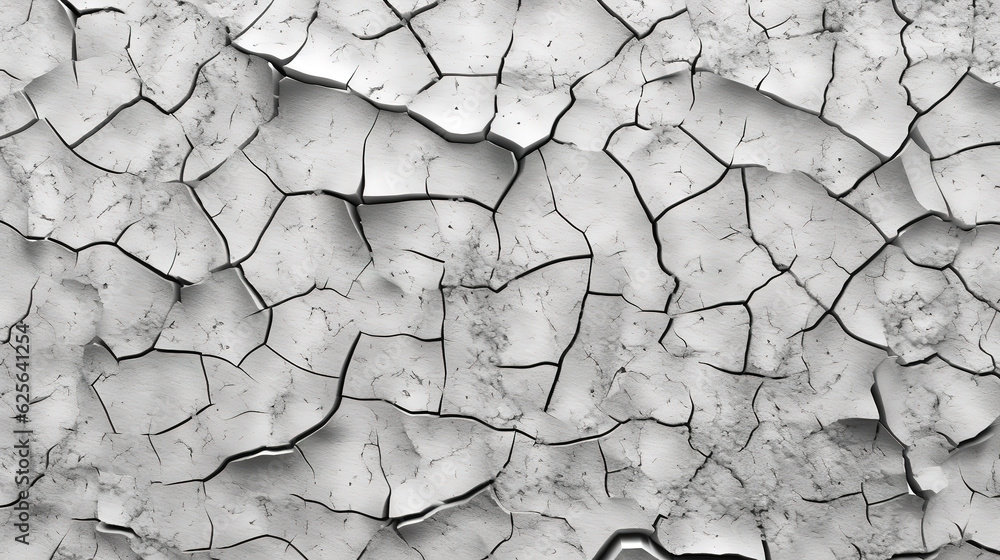 Poster seamless broken cracks background texture. tileable stained peeling paint craquelure crackle pattern