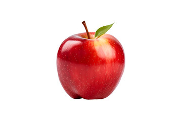 red apple isolated on white. Generative AI. Png