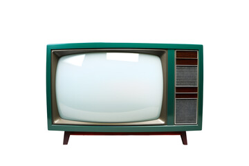 Old vintage TV on a transparent background. png file. Generative AI