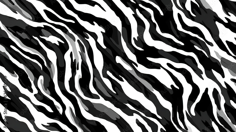Poster seamless pattern with animal skin texture. black and white. vector background.great for print. gener