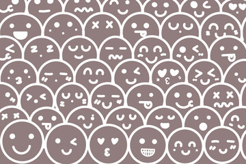 seamless pattern with faces