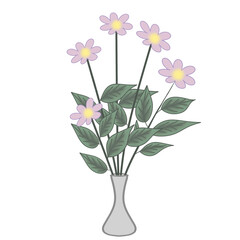 Naklejka na ściany i meble vase with flowers