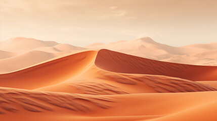 Fototapeta na wymiar a desert landscape with grains of sand, highly detailed textures, warm, monochromatic colours