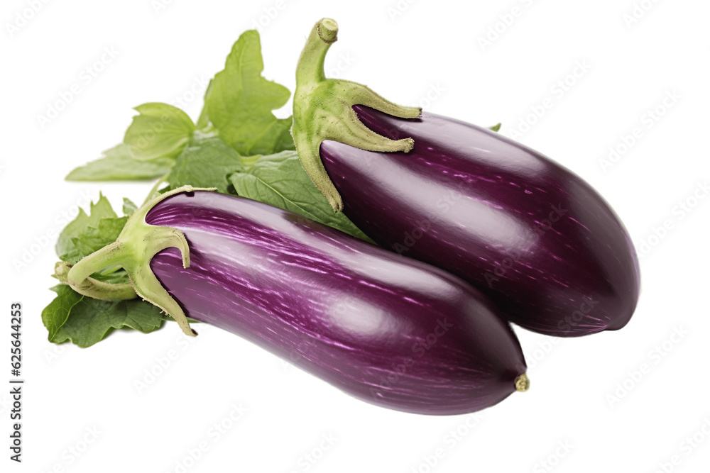Wall mural Eggplant Isolated on Transparent Background. AI - Wall murals