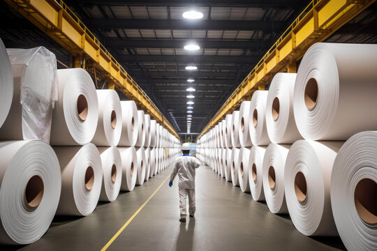 paper rolls factory or warehouse