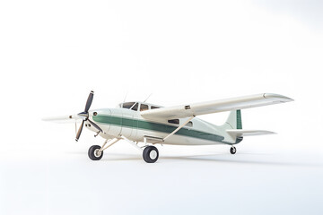 Small plane on a white background. Generative AI