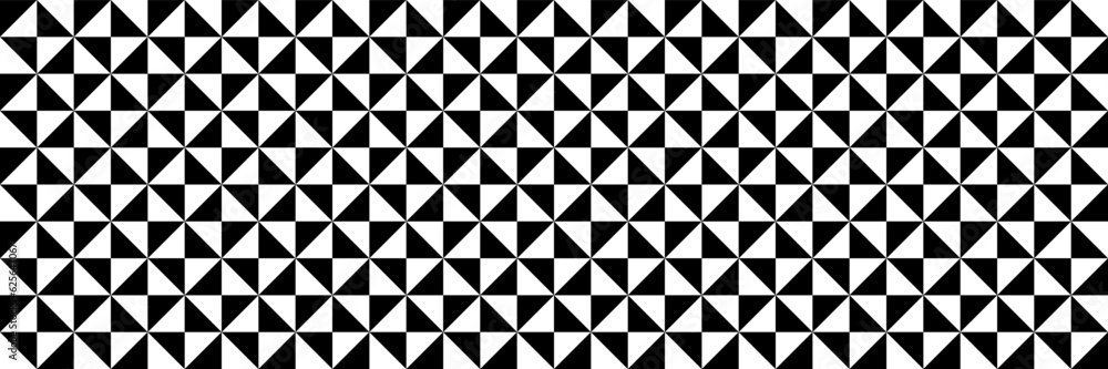 Poster horizontal black triangle design for pattern and background.
