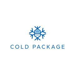 Concept snowflake with package.Vector illustration