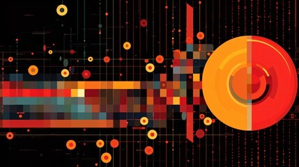 Cryptocurrency Abstract Art. Abstract art of Cryptocurrency background. Bitcoin. Crypto. Cryptocurrency Golden Coin. Blockchain. Made With Generative AI.