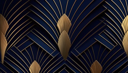 Timeless and sophisticated  gold Art Deco background