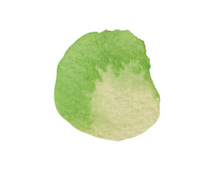 Abstract hand drawn green brush strokes isolated on transparent background. paint elements for design, highlighting, scrapbooking. Watercolor texture with blobs, spot