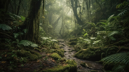 Obraz premium Rain forest in Central America.