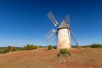 Windmill (Le Moulin de Redounel), La Couvertoirade in Larzac, Aveyron, France