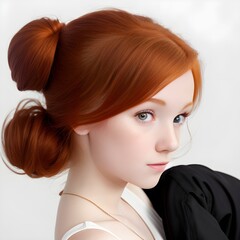 Fototapeta premium Portrait of a red-haired girl