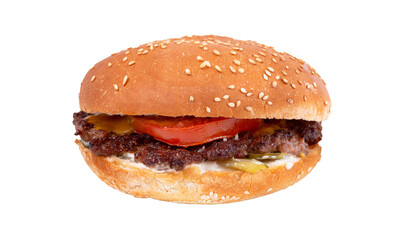 hamburger isolated on white background