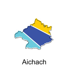 Aichach map.vector map of the Germany Country. Borders of for your infographic. Vector illustration. design template