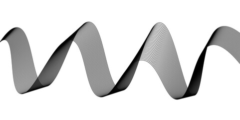 Abstract grey smooth element swoosh speed wave modern stream backgroundon white color. vector Music digital equalizer halftone sound wave illustration.