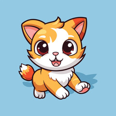 adorable animated cat characters in nature.