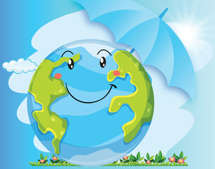 Free vector flat world ozone day background