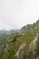 Tatra Mountains view while descending from Kasprowy wierch. Skylift seen in the distance