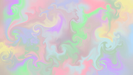 Fototapeta na wymiar colorful liquids in motion, soft pastel tones background 