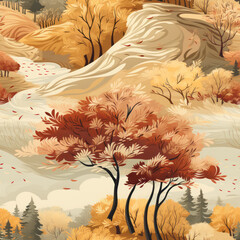 Autumn Forest Seamless Pattern