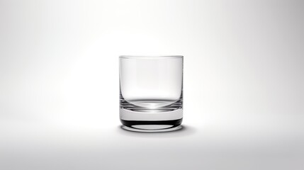 An empty pint glass isolated on a white background