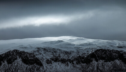 snow covered mountain in Iceland
